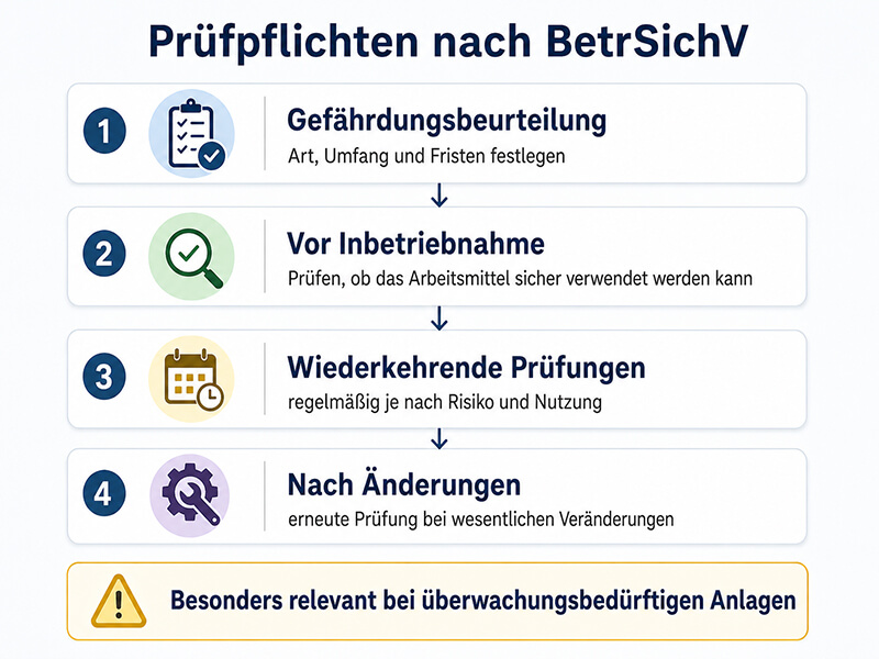 Pr&uuml;fpflichten nach BetrSichV