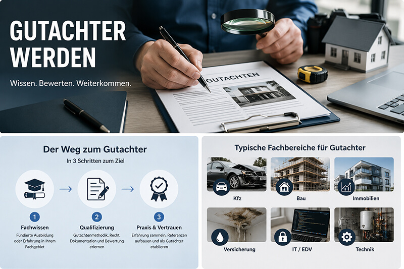 Gutachter werden: Schritte und Fachbereiche
