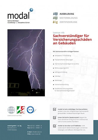 Broschüre: SV für Versicherungsschäden an Gebäuden