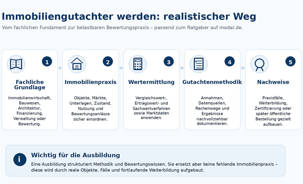 Immobiliengutachter werden: realistischer Weg